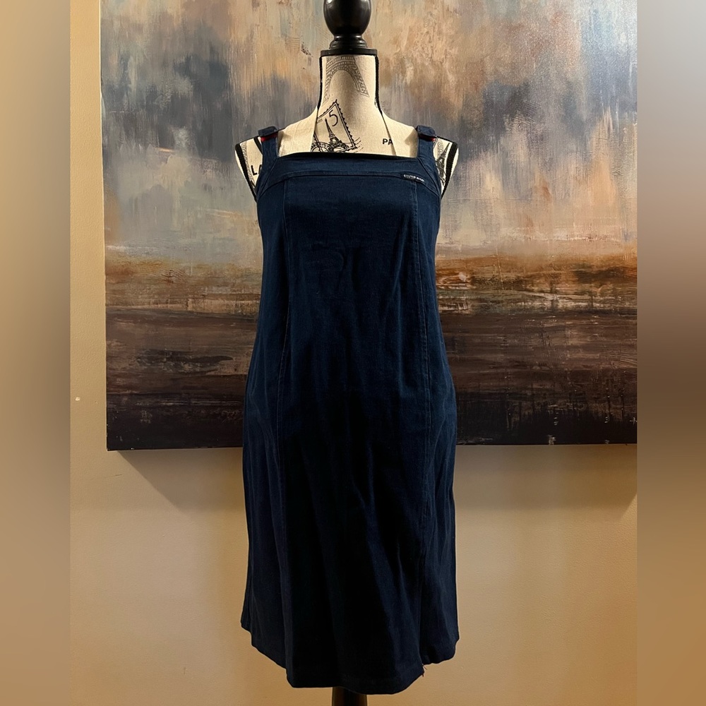 Vintage, Y2K maternity collection, fitted, stretch denim dress - Picture 3 of 16